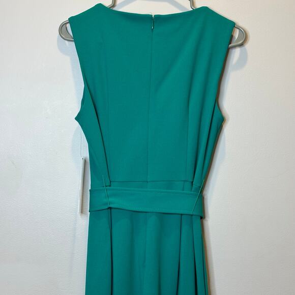 NWD Calvin Klein Kelly Green Sleeveless Belted Cropped Jumpsuit Womens Size 6 - Picture 6 of 12